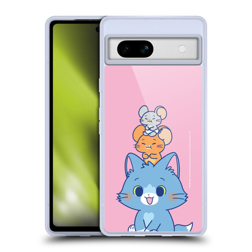 Tom and Jerry Gokko Graphics Characters Soft Gel Case for Google Pixel 7a