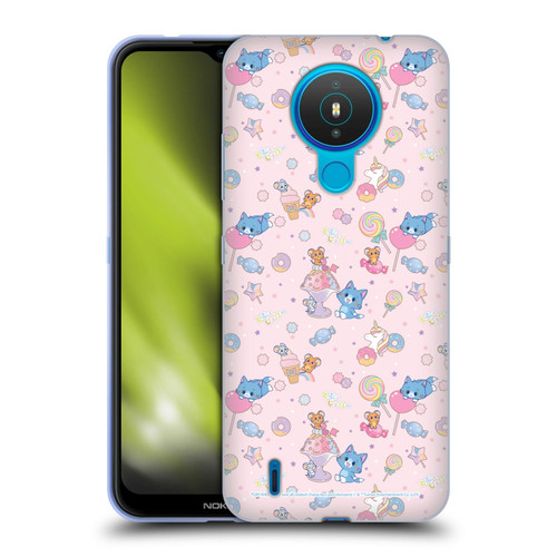 Tom and Jerry Gokko Graphics Sweets Pattern Soft Gel Case for Nokia 1.4