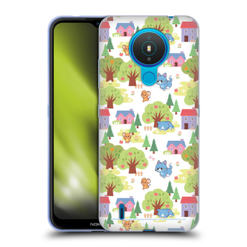 Tom and Jerry Gokko Graphics Trees Pattern Soft Gel Case for Nokia 1.4