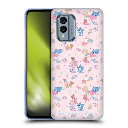 Tom and Jerry Gokko Graphics Sweets Pattern Soft Gel Case for Nokia X30