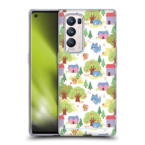 Tom and Jerry Gokko Graphics Trees Pattern Soft Gel Case for OPPO Find X3 Neo / Reno5 Pro+ 5G