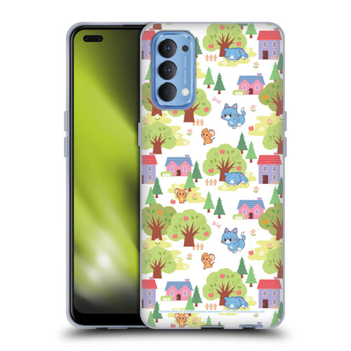 Tom and Jerry Gokko Graphics Trees Pattern Soft Gel Case for OPPO Reno 4 5G