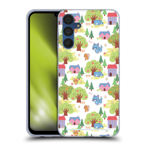 Tom and Jerry Gokko Graphics Trees Pattern Soft Gel Case for Samsung Galaxy A15