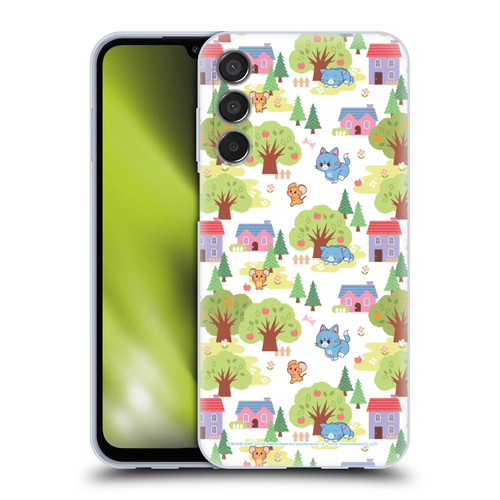 Tom and Jerry Gokko Graphics Trees Pattern Soft Gel Case for Samsung Galaxy M15/F15 5G