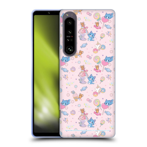 Tom and Jerry Gokko Graphics Sweets Pattern Soft Gel Case for Sony Xperia 1 IV