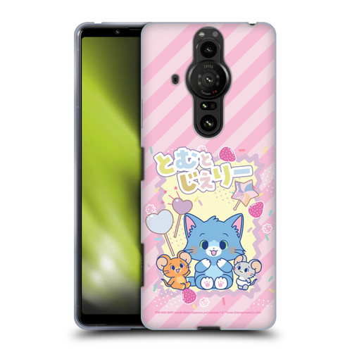Tom and Jerry Gokko Graphics Character Art Soft Gel Case for Sony Xperia Pro-I