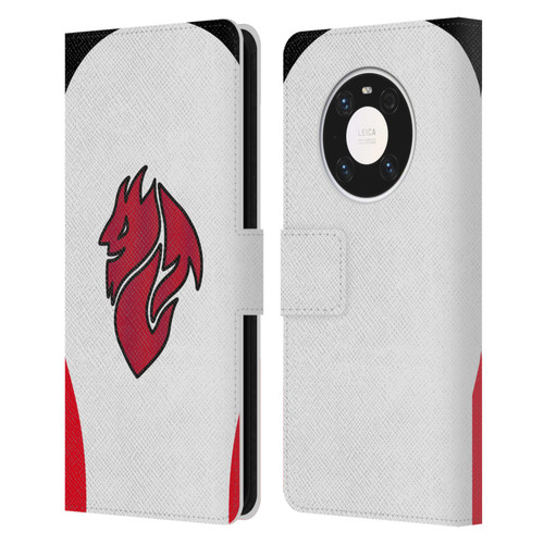 AC Milan 2025/26 Crest Kit Away Leather Book Wallet Case Cover For Huawei Mate 40 Pro 5G