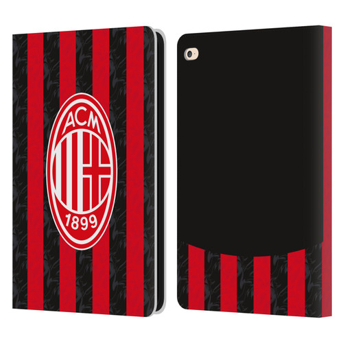 AC Milan 2025/26 Crest Kit Home Leather Book Wallet Case Cover For Apple iPad Air 2 (2014)