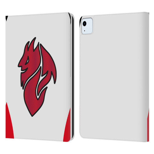 AC Milan 2025/26 Crest Kit Away Leather Book Wallet Case Cover For Apple iPad Air 11 2020/2022/2024/2025