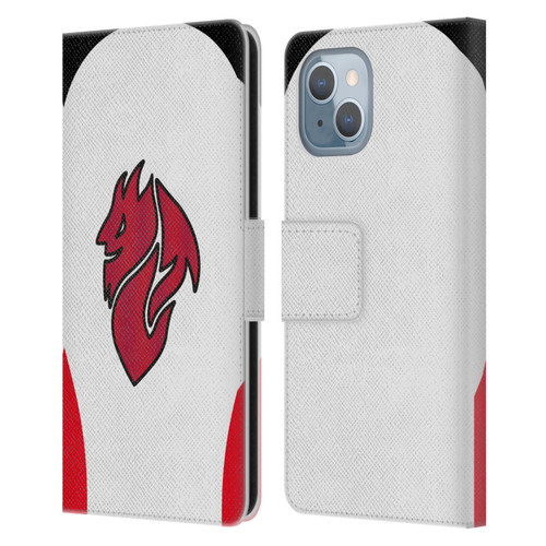 AC Milan 2025/26 Crest Kit Away Leather Book Wallet Case Cover For Apple iPhone 14