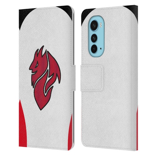 AC Milan 2025/26 Crest Kit Away Leather Book Wallet Case Cover For Motorola Edge (2022)