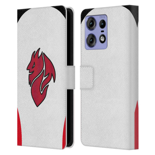 AC Milan 2025/26 Crest Kit Away Leather Book Wallet Case Cover For Motorola Edge 50 Pro