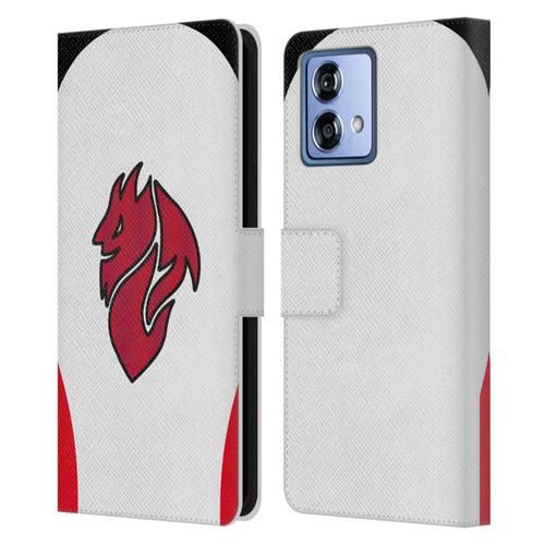 AC Milan 2025/26 Crest Kit Away Leather Book Wallet Case Cover For Motorola Moto G84 5G