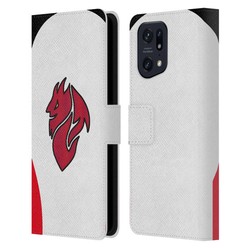 AC Milan 2025/26 Crest Kit Away Leather Book Wallet Case Cover For OPPO Find X5