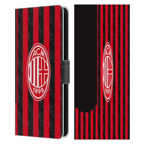 AC Milan 2025/26 Crest Kit Home Leather Book Wallet Case Cover For Samsung Galaxy S23 FE 5G