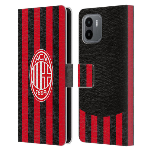 AC Milan 2025/26 Crest Kit Home Leather Book Wallet Case Cover For Xiaomi Redmi A2