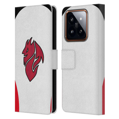 AC Milan 2025/26 Crest Kit Away Leather Book Wallet Case Cover For Xiaomi 14