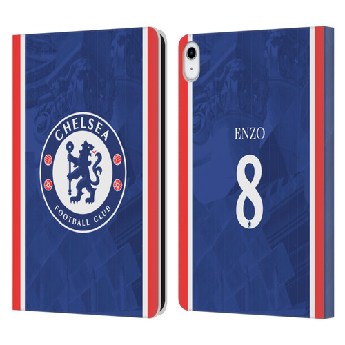 Chelsea Football Club 2025/26 Players Home Kit Enzo Fernández Leather Book Wallet Case Cover For Apple iPad 10.9 2022/2025