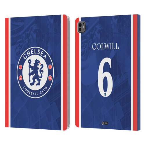Chelsea Football Club 2025/26 Players Home Kit Levi Colwill Leather Book Wallet Case Cover For Apple iPad Pro 13 M4 2024