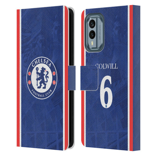 Chelsea Football Club 2025/26 Players Home Kit Levi Colwill Leather Book Wallet Case Cover For Nokia X30