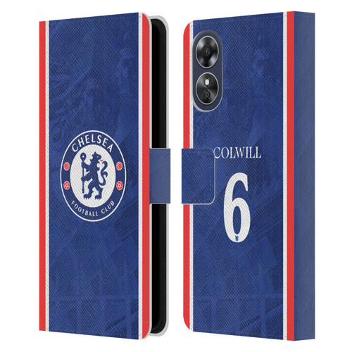 Chelsea Football Club 2025/26 Players Home Kit Levi Colwill Leather Book Wallet Case Cover For OPPO A17
