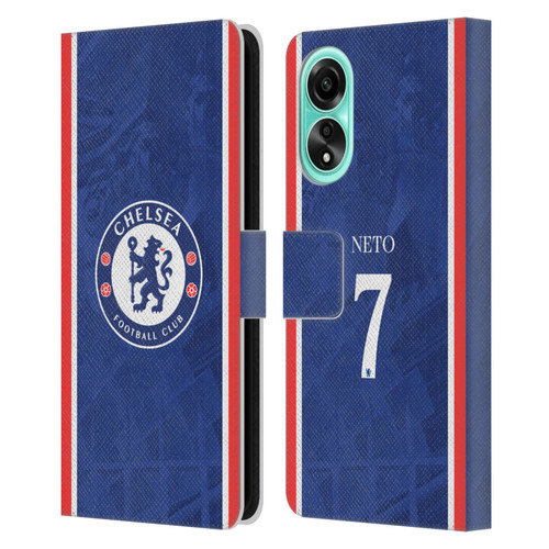 Chelsea Football Club 2025/26 Players Home Kit Pedro Neto Leather Book Wallet Case Cover For OPPO A78 4G