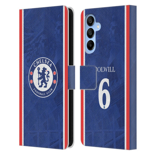 Chelsea Football Club 2025/26 Players Home Kit Levi Colwill Leather Book Wallet Case Cover For Samsung Galaxy A16 5G