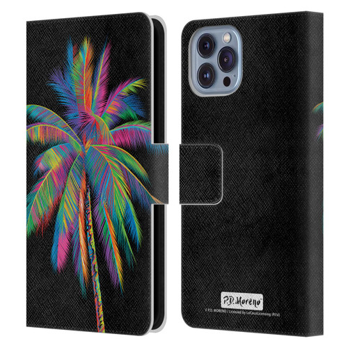 P.D. Moreno Assorted Design Palm Tree Leather Book Wallet Case Cover For Apple iPhone 14