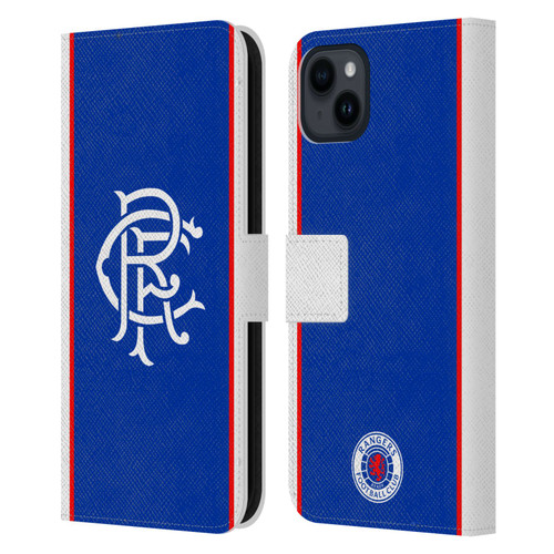 Rangers FC 2025/26 Kit Home Leather Book Wallet Case Cover For Apple iPhone 15 Plus