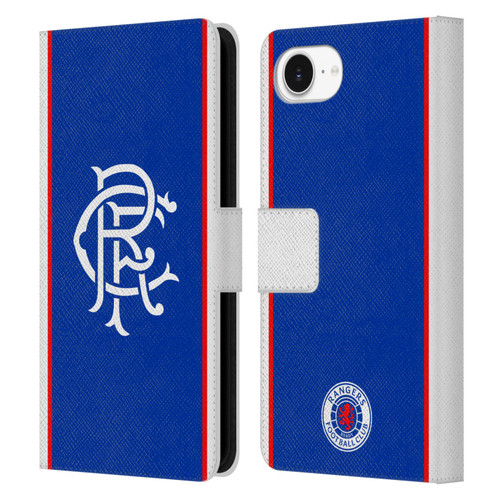 Rangers FC 2025/26 Kit Home Leather Book Wallet Case Cover For Apple iPhone 16e