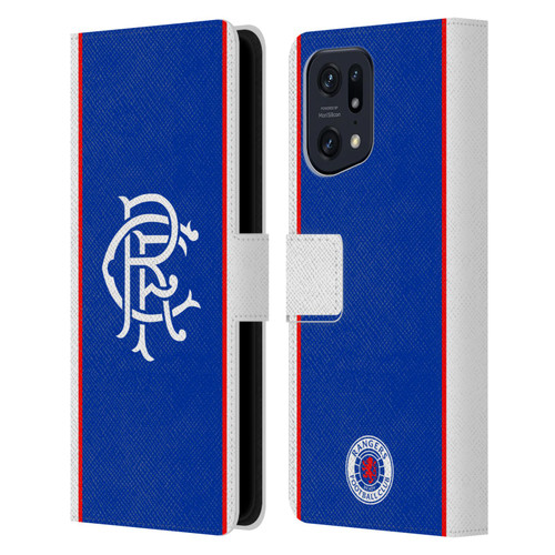 Rangers FC 2025/26 Kit Home Leather Book Wallet Case Cover For OPPO Find X5