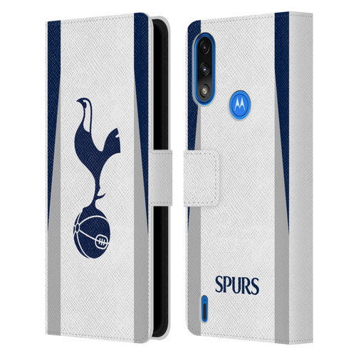 Tottenham Hotspur F.C. 2025/26 Badge Kit Home Leather Book Wallet Case Cover For Motorola Moto E7 Power / Moto E7i Power