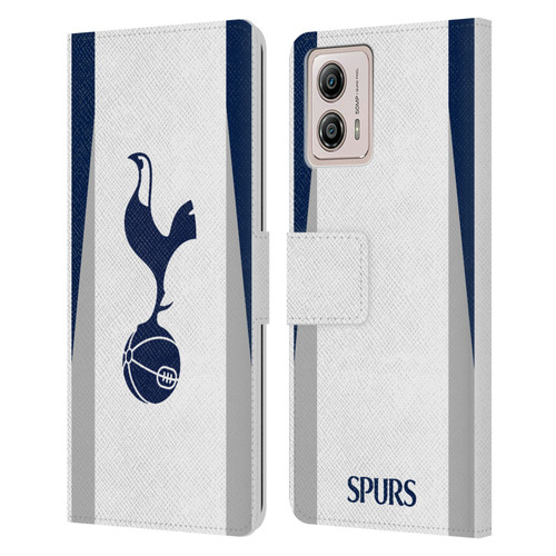 Tottenham Hotspur F.C. 2025/26 Badge Kit Home Leather Book Wallet Case Cover For Motorola Moto G53 5G