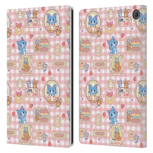 Tom and Jerry Gokko Graphics Baking Pattern Leather Book Wallet Case Cover For Amazon Fire Max 11 2023