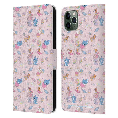 Tom and Jerry Gokko Graphics Sweets Pattern Leather Book Wallet Case Cover For Apple iPhone 11 Pro Max