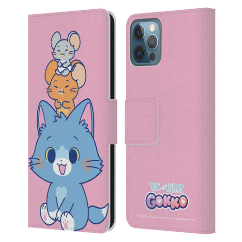 Tom and Jerry Gokko Graphics Characters Leather Book Wallet Case Cover For Apple iPhone 12 / iPhone 12 Pro