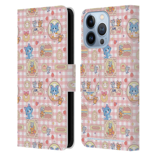 Tom and Jerry Gokko Graphics Baking Pattern Leather Book Wallet Case Cover For Apple iPhone 13 Pro