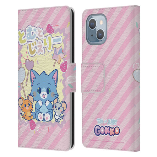Tom and Jerry Gokko Graphics Character Art Leather Book Wallet Case Cover For Apple iPhone 14