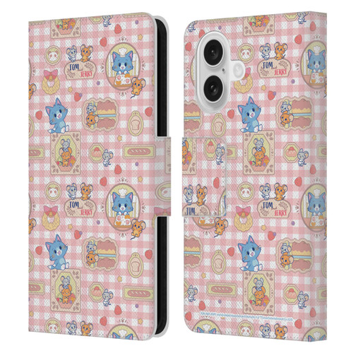 Tom and Jerry Gokko Graphics Baking Pattern Leather Book Wallet Case Cover For Apple iPhone 16