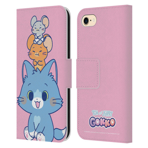 Tom and Jerry Gokko Graphics Characters Leather Book Wallet Case Cover For Apple iPhone 7 / 8 / SE 2020 & 2022