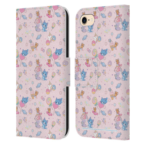 Tom and Jerry Gokko Graphics Sweets Pattern Leather Book Wallet Case Cover For Apple iPhone 7 / 8 / SE 2020 & 2022 Tom and Jerry Gokko Graphics Sweets Pattern Leather Book Wallet Case Cover For Apple iPhone 7 / 8 / SE 2020 & 2022
