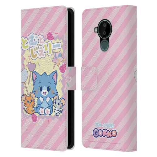 Tom and Jerry Gokko Graphics Character Art Leather Book Wallet Case Cover For Nokia C30