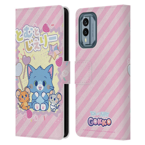 Tom and Jerry Gokko Graphics Character Art Leather Book Wallet Case Cover For Nokia X30