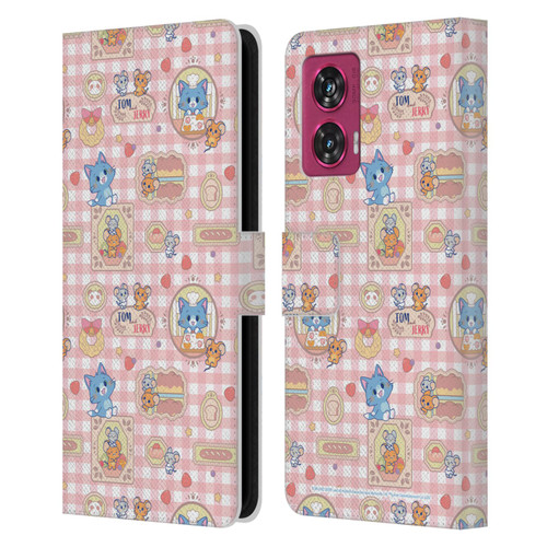 Tom and Jerry Gokko Graphics Baking Pattern Leather Book Wallet Case Cover For Motorola Edge 50 Fusion