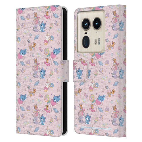 Tom and Jerry Gokko Graphics Sweets Pattern Leather Book Wallet Case Cover For Motorola Edge 50 Ultra/X50 Ultra