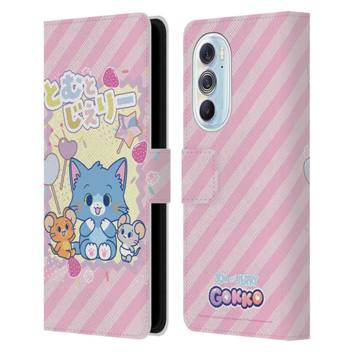 Tom and Jerry Gokko Graphics Character Art Leather Book Wallet Case Cover For Motorola Edge X30