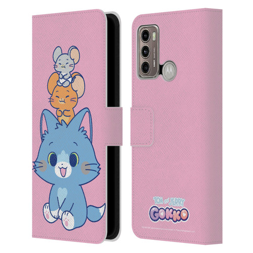 Tom and Jerry Gokko Graphics Characters Leather Book Wallet Case Cover For Motorola Moto G60 / Moto G40 Fusion