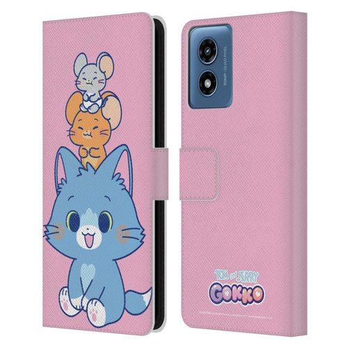 Tom and Jerry Gokko Graphics Characters Leather Book Wallet Case Cover For Motorola Moto G Play (2024)