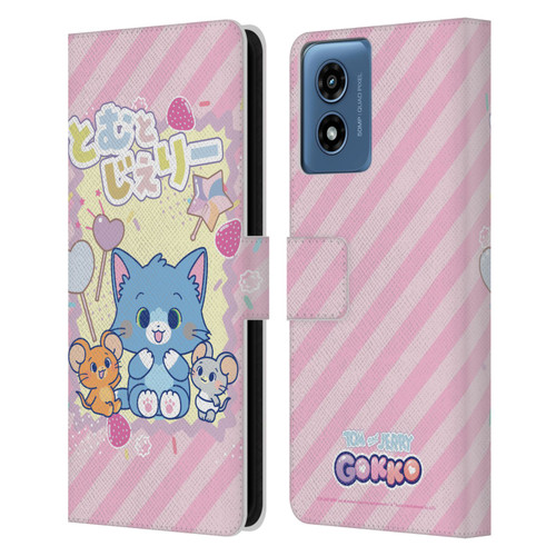 Tom and Jerry Gokko Graphics Character Art Leather Book Wallet Case Cover For Motorola Moto G Play (2024)