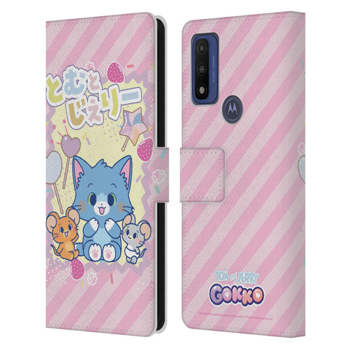 Tom and Jerry Gokko Graphics Character Art Leather Book Wallet Case Cover For Motorola G Pure